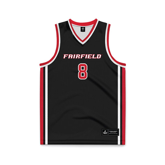 Fairfield - NCAA Men's Basketball : Tony Williams - Black Basketball Jersey-0