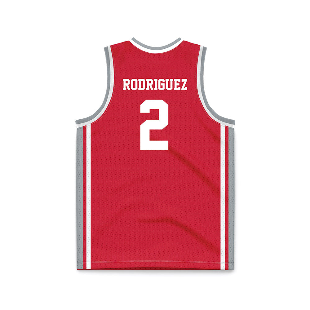 Fairfield - NCAA Men's Basketball : Nasir Rodriguez - Red Basketball Jersey-1