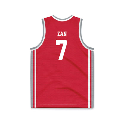 Fairfield - NCAA Men's Basketball : Ryan Zan - Red Basketball Jersey-1