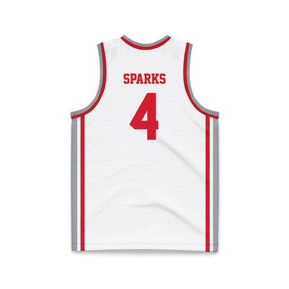 Fairfield - NCAA Men's Basketball : Braden Sparks - White Basketball Jersey