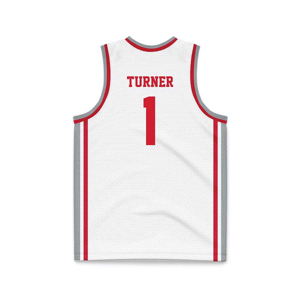 Fairfield - NCAA Men's Basketball : Deuce Turner - White Basketball Jersey-1