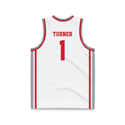 Fairfield - NCAA Men's Basketball : Deuce Turner - White Basketball Jersey-1