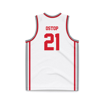 Fairfield - NCAA Men's Basketball : Tanner Ostop - White Basketball Jersey-1