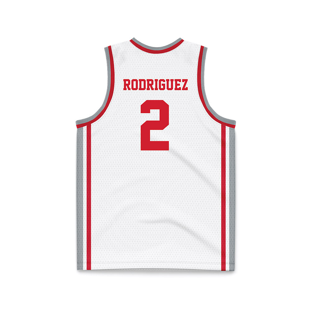 Fairfield - NCAA Men's Basketball : Nasir Rodriguez - White Basketball Jersey-1