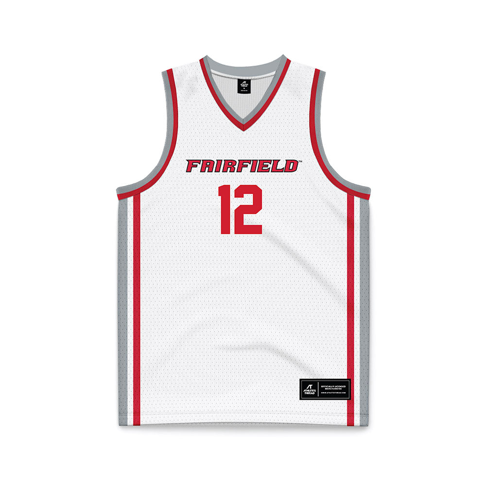 Fairfield - NCAA Men's Basketball : Qadir Martin - White Basketball Jersey-0
