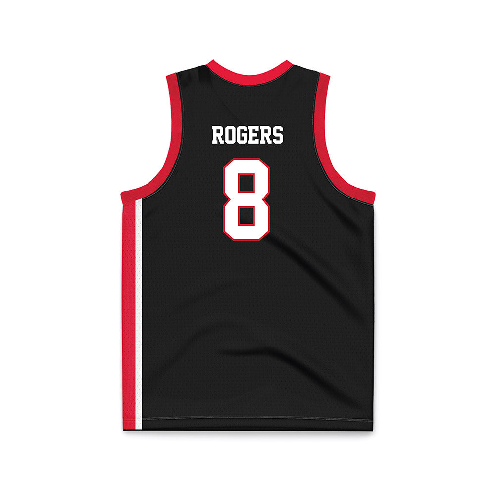 Fairfield - NCAA Women's Basketball : Emma Rogers - Black Basketball Jersey-1