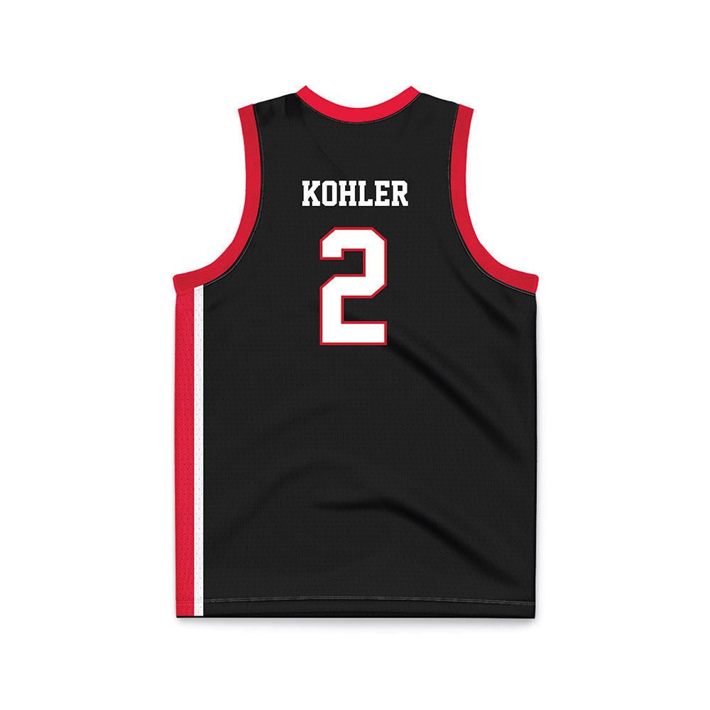 Fairfield - NCAA Women's Basketball : Paige Kohler - Black Basketball Jersey-1