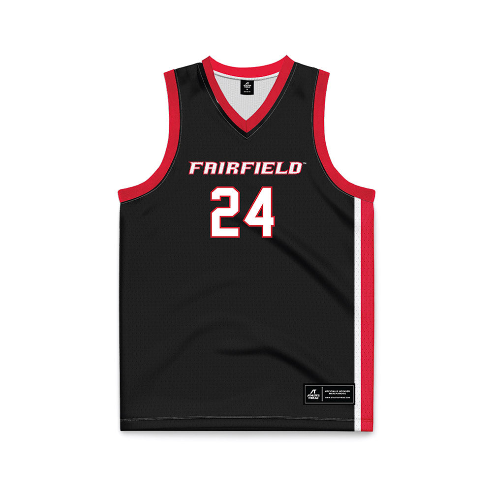Fairfield - NCAA Women's Basketball : Lana McCarthy - Black Basketball Jersey-0