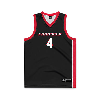Fairfield - NCAA Women's Basketball : Kaety Lamoreaux - Black Basketball Jersey-0