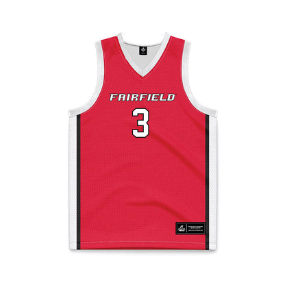 Fairfield - NCAA Women's Basketball : Addison Rhodes - Red Basketball Jersey-0