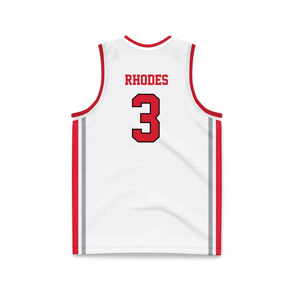 Fairfield - NCAA Women's Basketball : Addison Rhodes - White Basketball Jersey-1