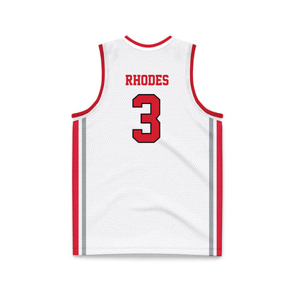 Fairfield - NCAA Women's Basketball : Addison Rhodes - White Basketball Jersey-1