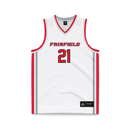 Fairfield - NCAA Women's Basketball : Alli Campbell - White Basketball Jersey-0