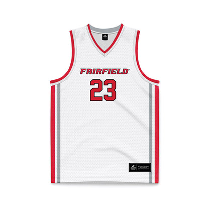 Fairfield - NCAA Women's Basketball : Gabrielle Vaughn - White Basketball Jersey-0