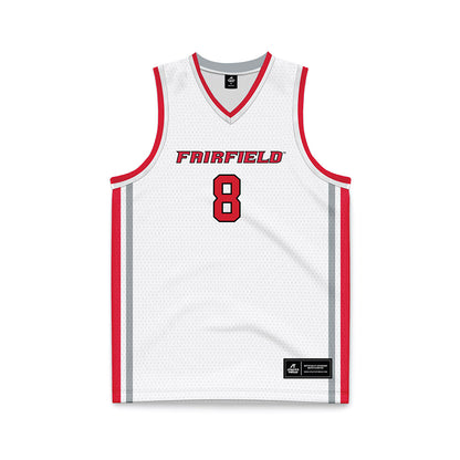 Fairfield - NCAA Women's Basketball : Emma Rogers - White Basketball Jersey-0