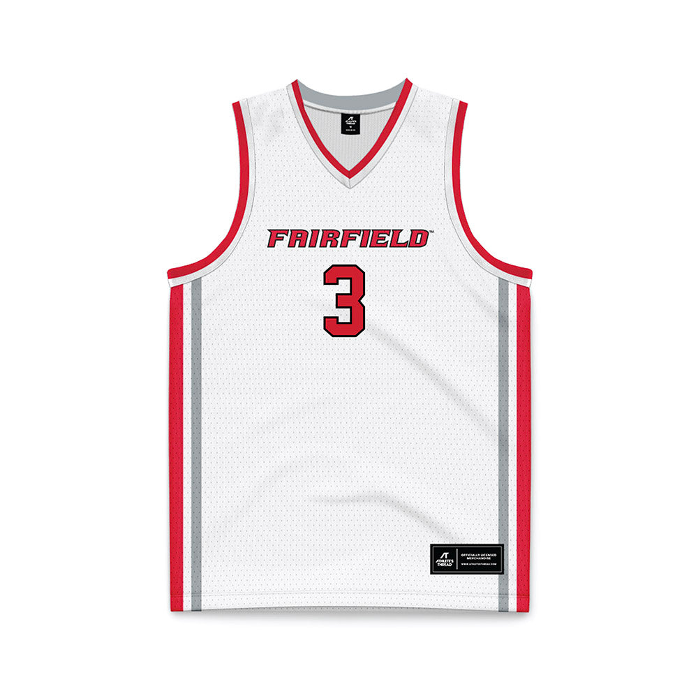 Fairfield - NCAA Women's Basketball : Addison Rhodes - White Basketball Jersey-0