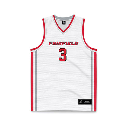 Fairfield - NCAA Women's Basketball : Addison Rhodes - White Basketball Jersey-0