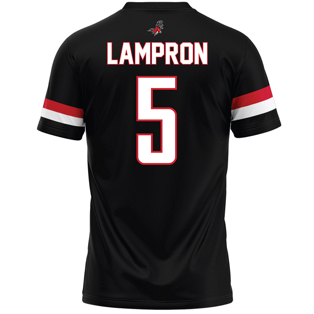 Fairfield - NCAA Men's Lacrosse : Devin Lampron - Black Lacrosse Jersey-1