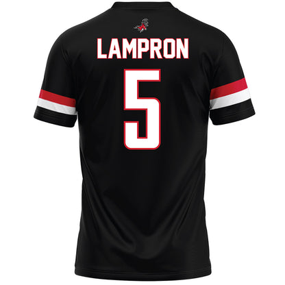 Fairfield - NCAA Men's Lacrosse : Devin Lampron - Black Lacrosse Jersey-1