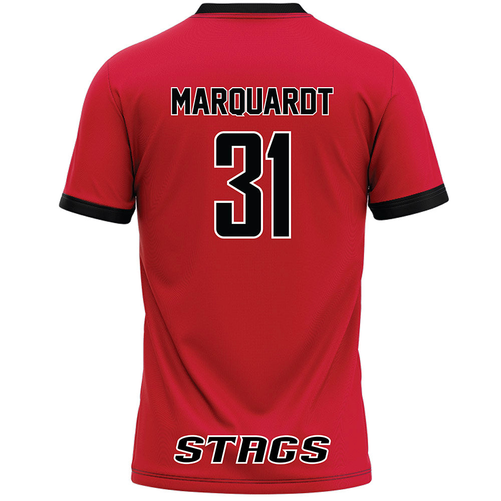 Fairfield - NCAA Women's Lacrosse : Anna Marquardt - Red Lacrosse Jersey-1