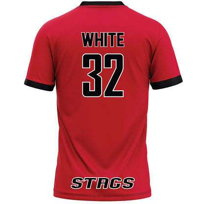 Fairfield - NCAA Women's Lacrosse : Sarah White - Red Lacrosse Jersey-1