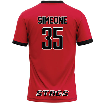 Fairfield - NCAA Women's Lacrosse : Anabella Simeone - Red Lacrosse Jersey-1