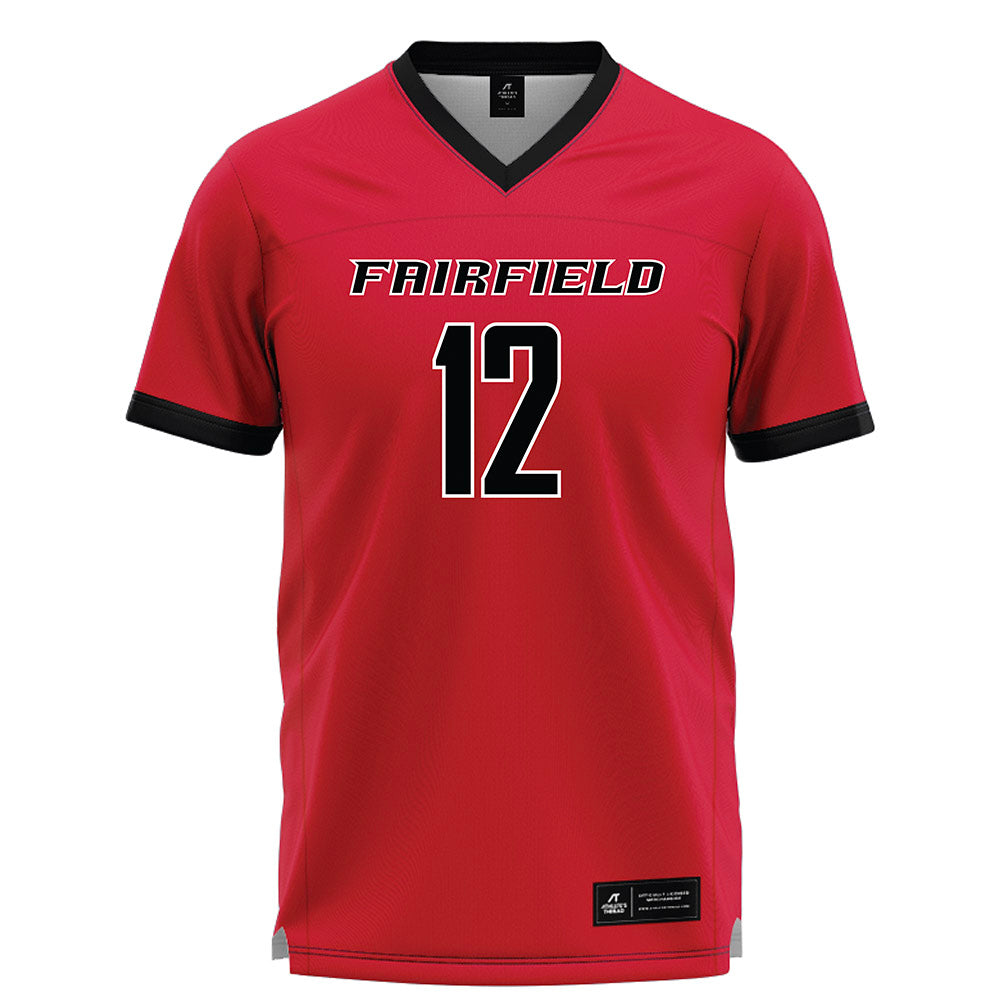 Fairfield - NCAA Women's Lacrosse : Anna Strauss - Red Lacrosse Jersey-0
