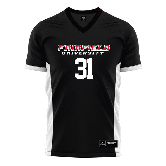 Fairfield - NCAA Men's Soccer : Evan Chomow - Black Soccer Jersey-0