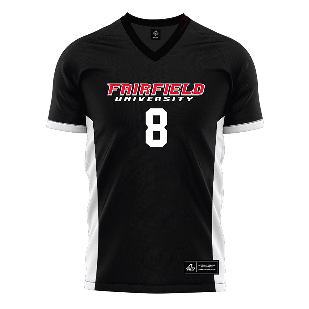 Fairfield - NCAA Men's Soccer : Drew Thompson - Black Soccer Jersey-0