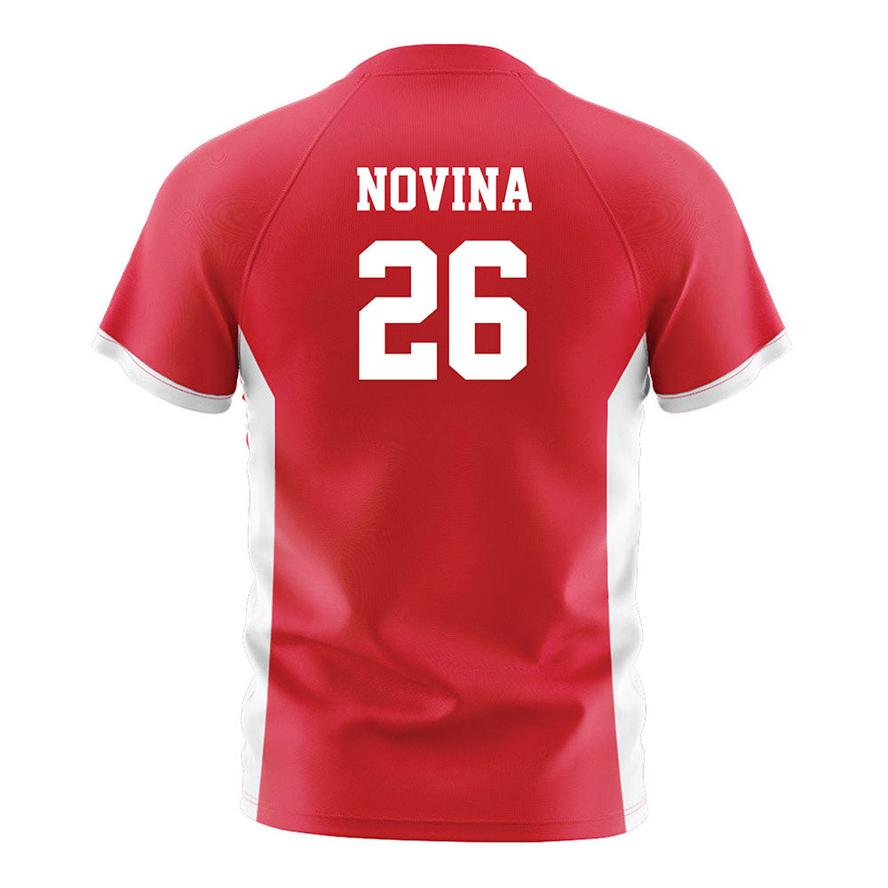 Fairfield - NCAA Men's Soccer : Elias Novina - Red Soccer Jersey-1