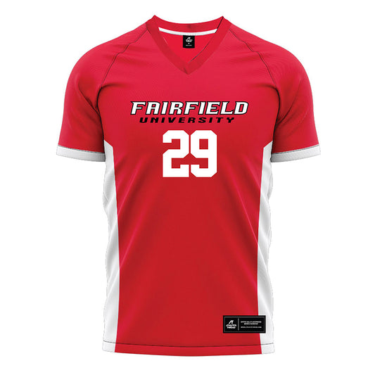 Fairfield - NCAA Men's Soccer : Audun Engen Vik - Red Soccer Jersey-0