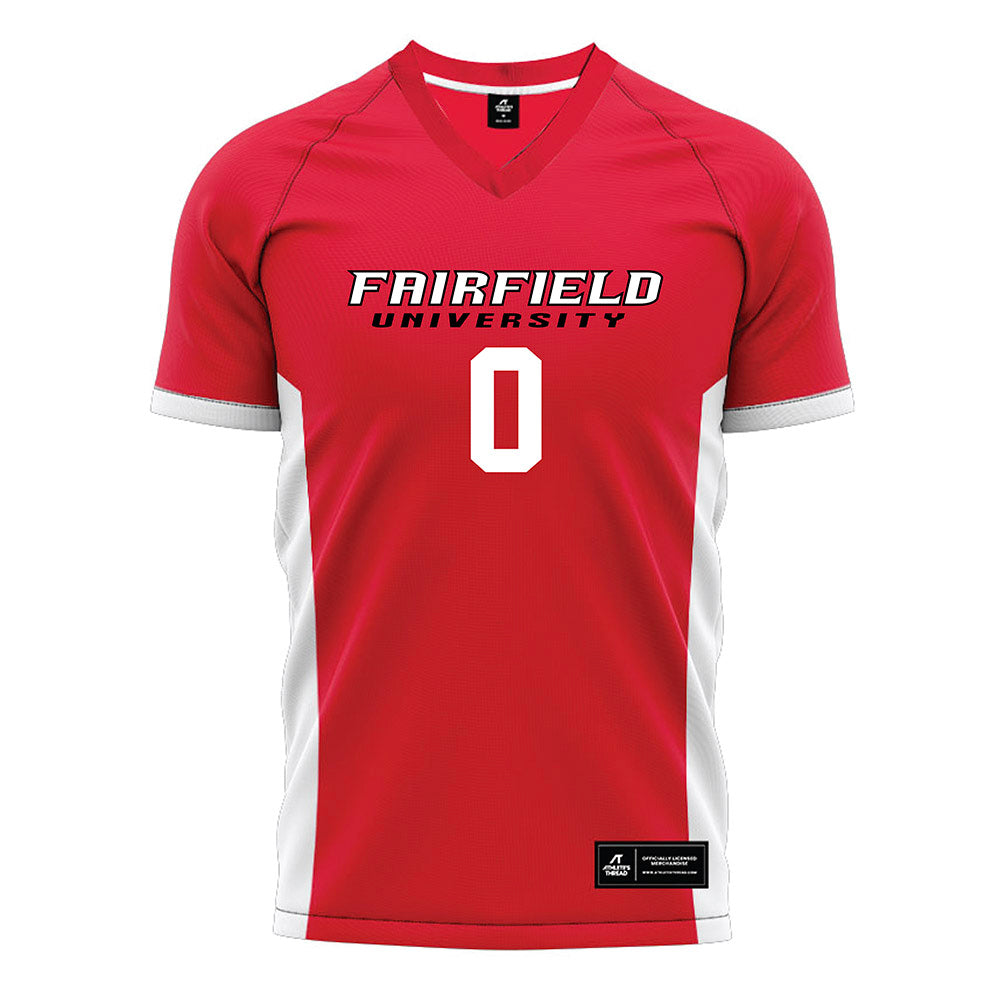 Fairfield - NCAA Men's Soccer : Anthony Novello - Red Soccer Jersey-0
