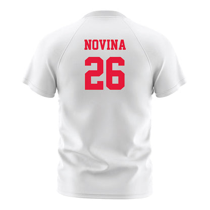 Fairfield - NCAA Men's Soccer : Elias Novina - White Soccer Jersey-1