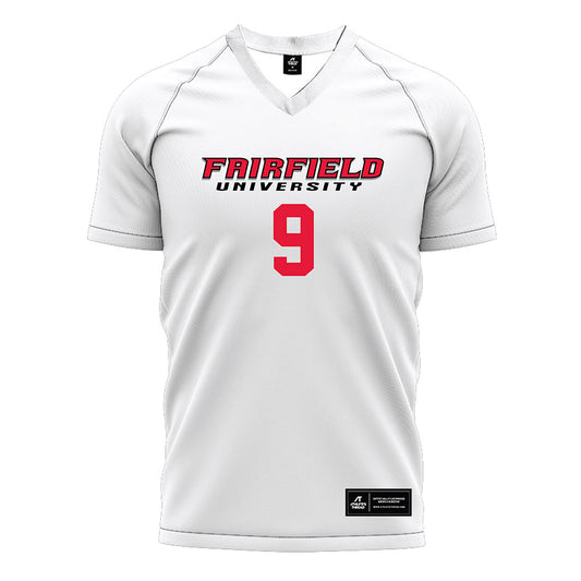 Fairfield - NCAA Men's Soccer : Massimo Murania - White Soccer Jersey-0