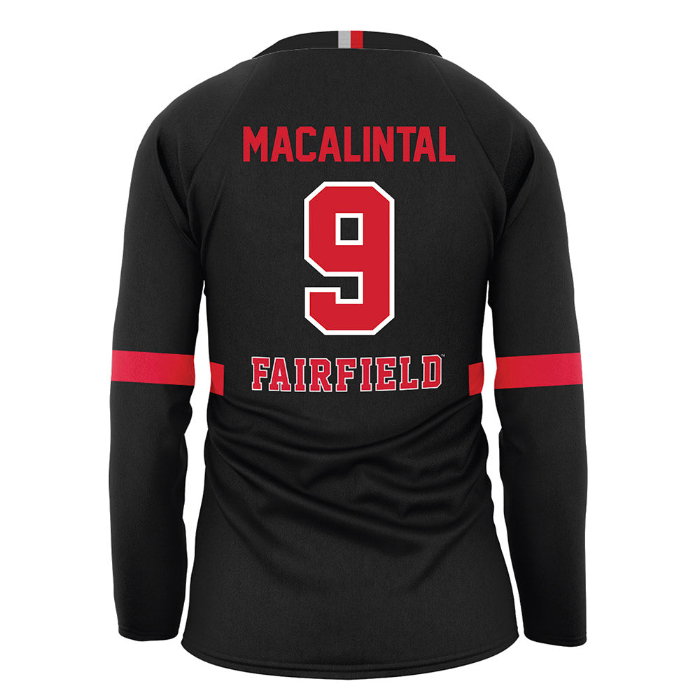 Fairfield - NCAA Women's Volleyball : Nicole Macalintal - Black Volleyball Jersey-1