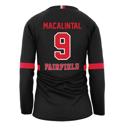 Fairfield - NCAA Women's Volleyball : Nicole Macalintal - Black Volleyball Jersey-1