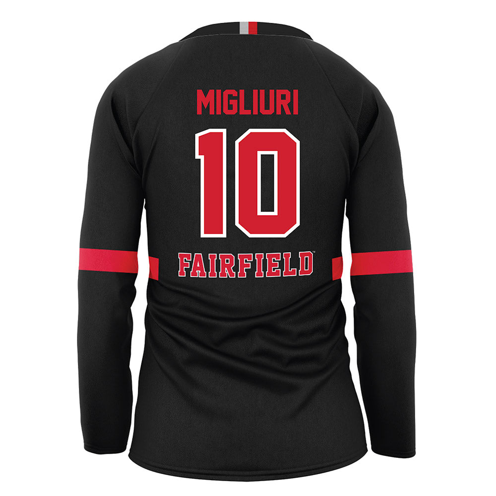 Fairfield - NCAA Women's Volleyball : Noella Migliuri - Black Volleyball Jersey-1