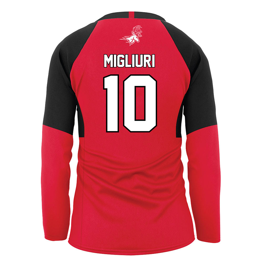 Fairfield - NCAA Women's Volleyball : Noella Migliuri - Red Volleyball Jersey-1