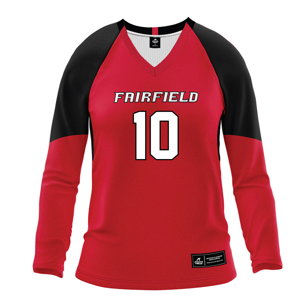 Fairfield - NCAA Women's Volleyball : Noella Migliuri - Red Volleyball Jersey-0