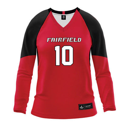 Fairfield - NCAA Women's Volleyball : Noella Migliuri - Red Volleyball Jersey-0