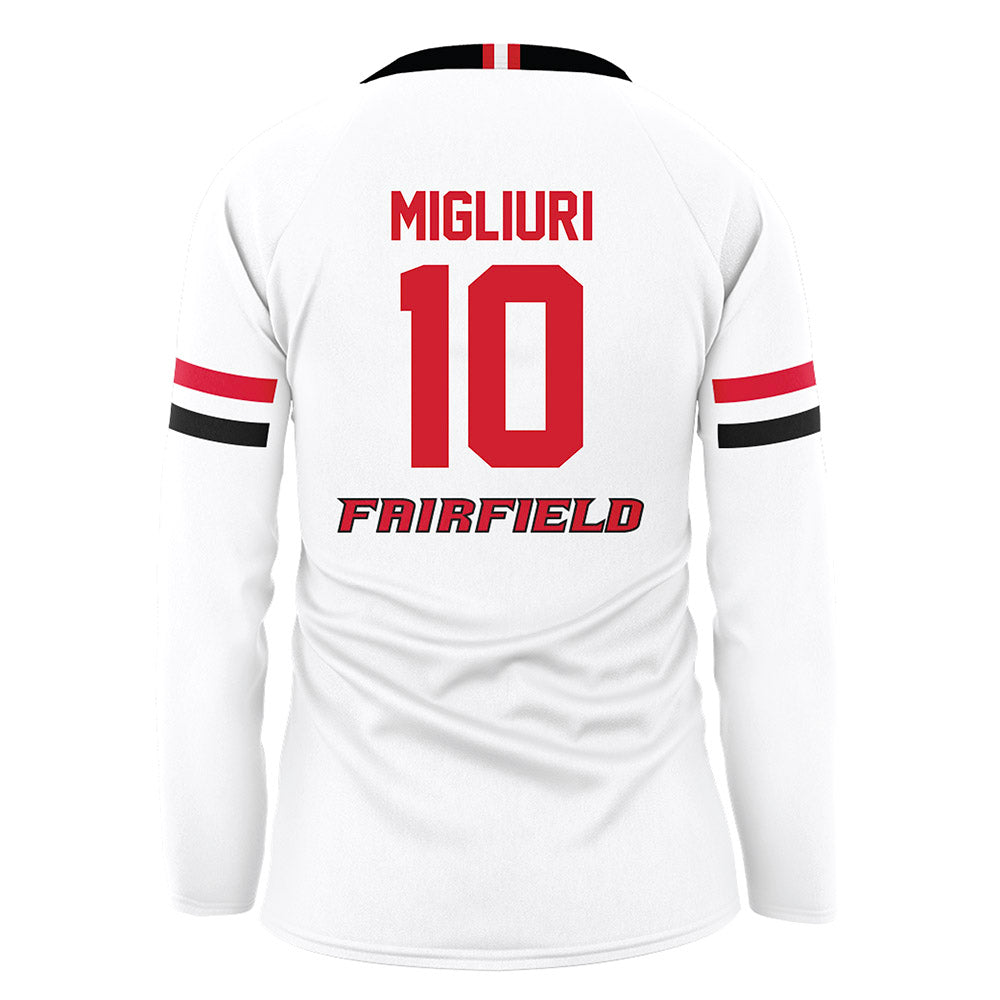 Fairfield - NCAA Women's Volleyball : Noella Migliuri - White Volleyball Jersey-1