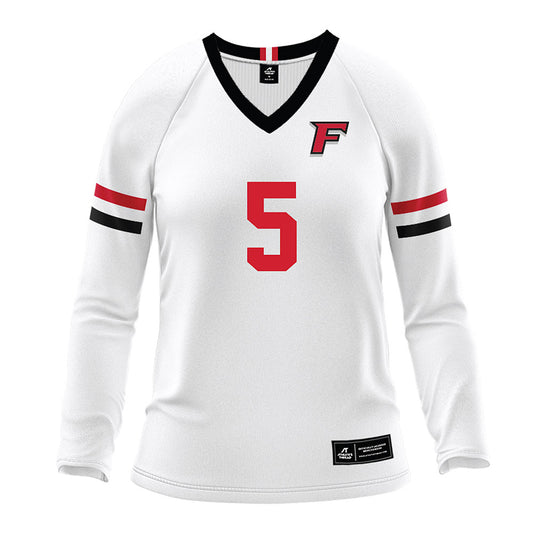 Fairfield - NCAA Women's Volleyball : Mary Kate Bradley - White Volleyball Jersey-0