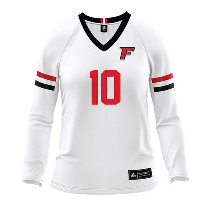 Fairfield - NCAA Women's Volleyball : Noella Migliuri - White Volleyball Jersey-0