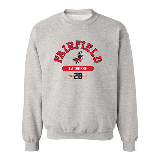 Fairfield - NCAA Men's Lacrosse : Andrew Scully - Classic Fashion Shersey Crewneck Sweatshirt-0