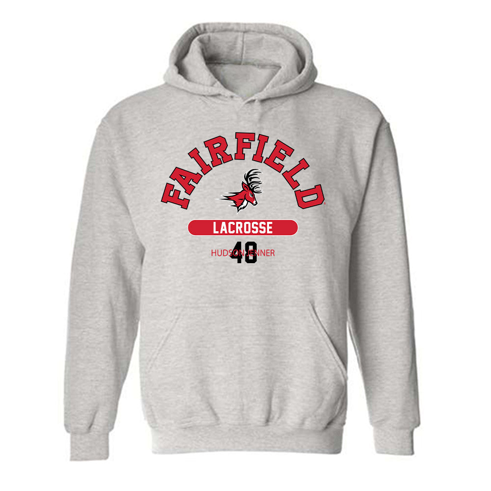 Fairfield - NCAA Men's Lacrosse : Hudson Jenner - Classic Fashion Shersey Hooded Sweatshirt-0