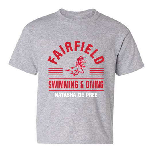 Fairfield - NCAA Women's Swimming & Diving : Natasha De Pree - Classic Fashion Shersey Youth T-Shirt-0