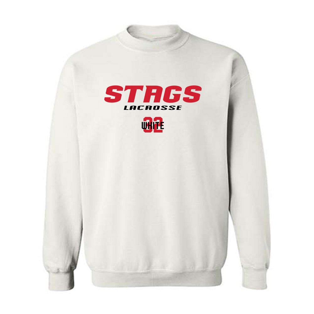 Fairfield - NCAA Women's Lacrosse : Sarah White - Classic Fashion Shersey Crewneck Sweatshirt-0