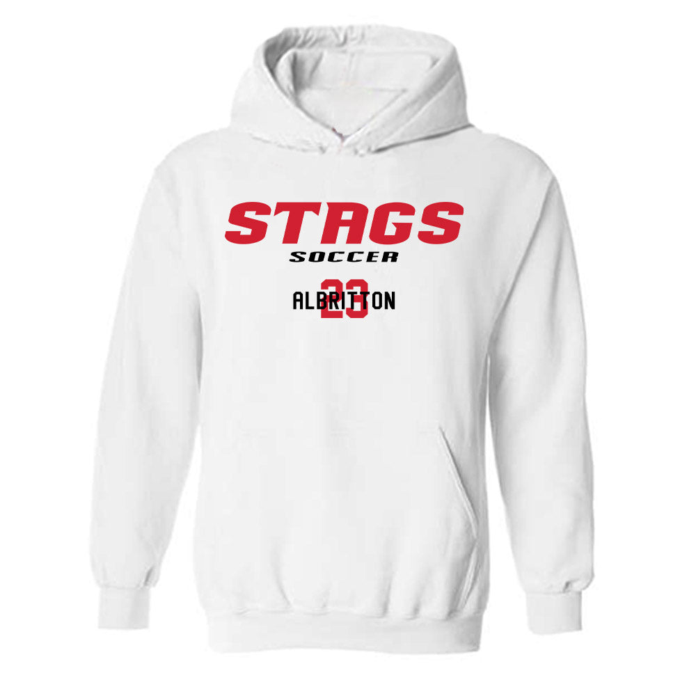 Fairfield - NCAA Men's Soccer : Sean Albritton - Classic Fashion Shersey Hooded Sweatshirt-0