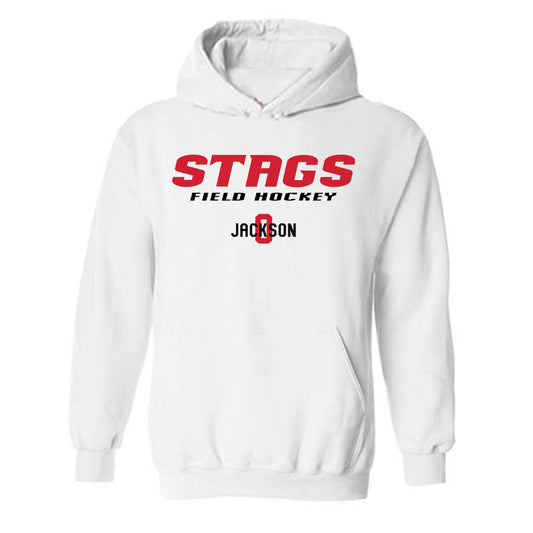 Fairfield - NCAA Women's Field Hockey : Paige Jackson - Classic Fashion Shersey Hooded Sweatshirt-0