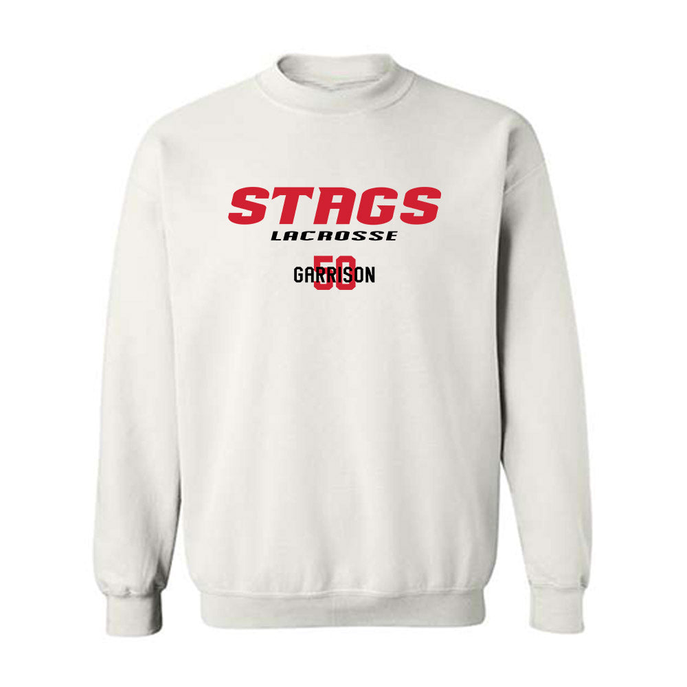 Fairfield - NCAA Men's Lacrosse : Brody Garrison - Classic Fashion Shersey Crewneck Sweatshirt-0